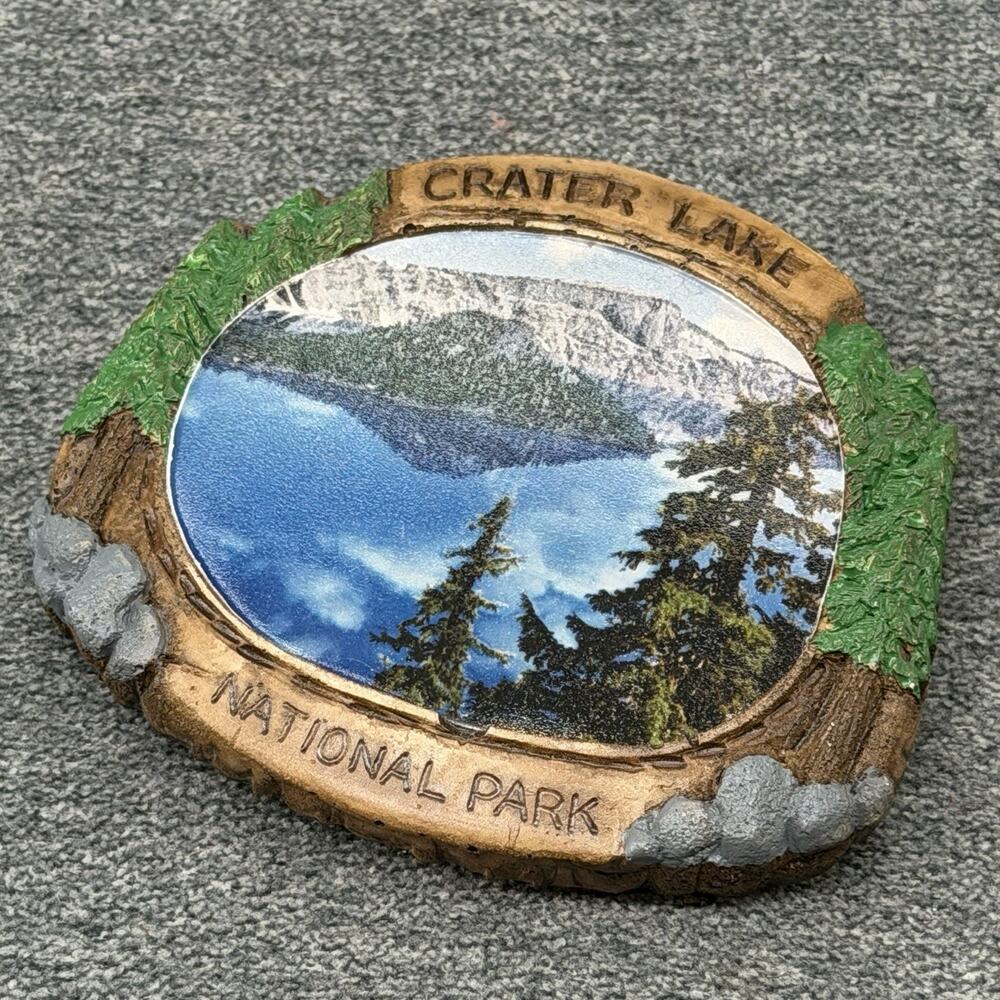 VTG Crater Lake National Park Oregon Fridge Magnet Running Studio CA Handmade US
